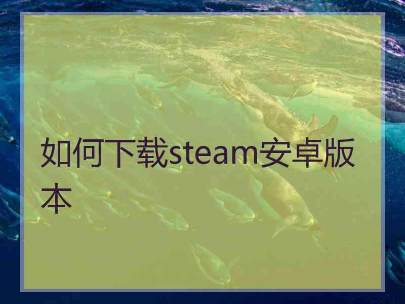 如何下载steam安卓版本