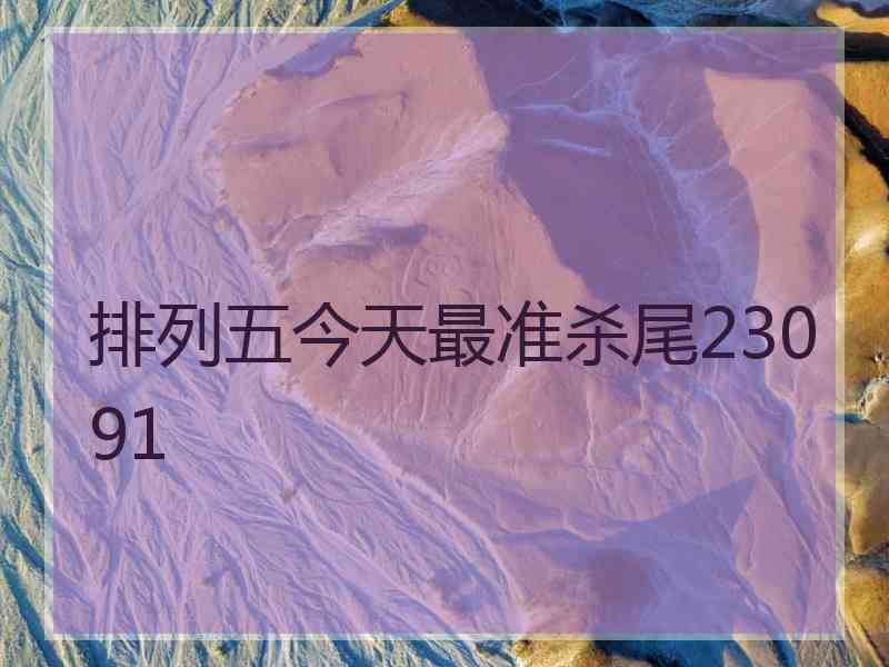 排列五今天最准杀尾23091