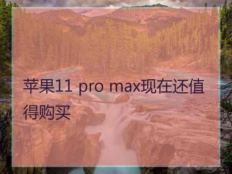 苹果11 pro max现在还值得购买