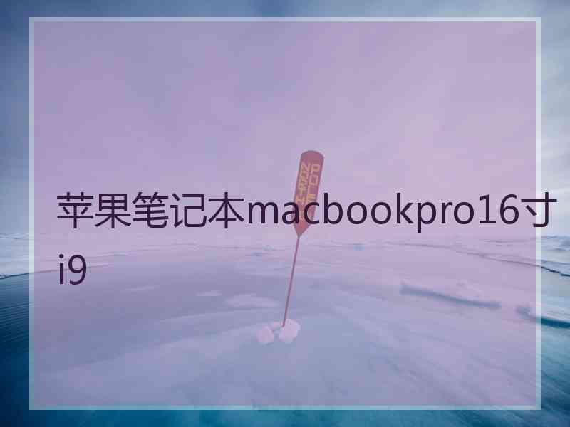 苹果笔记本macbookpro16寸i9