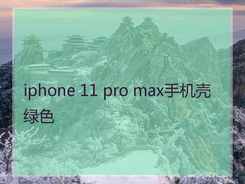 iphone 11 pro max手机壳绿色