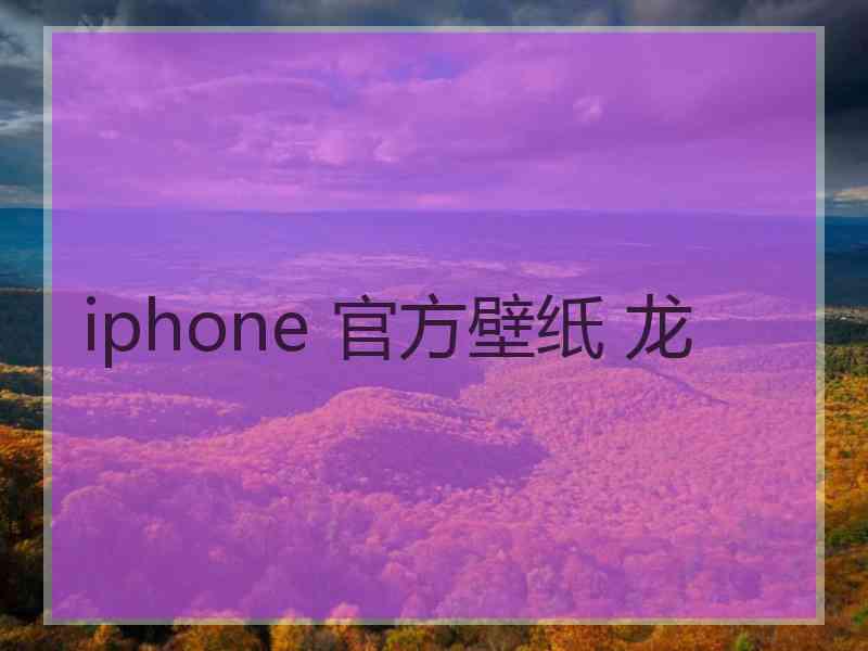 iphone 官方壁纸 龙