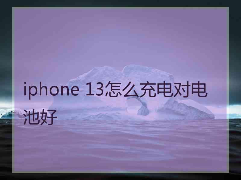 iphone 13怎么充电对电池好