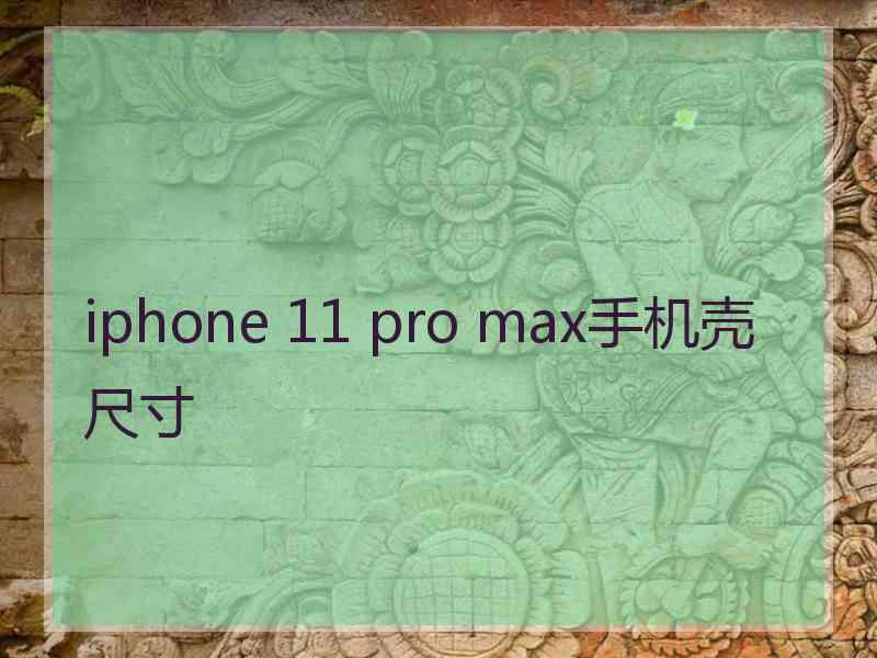 iphone 11 pro max手机壳尺寸