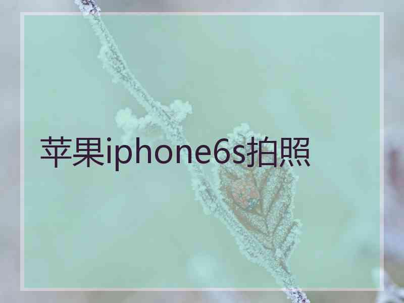 苹果iphone6s拍照