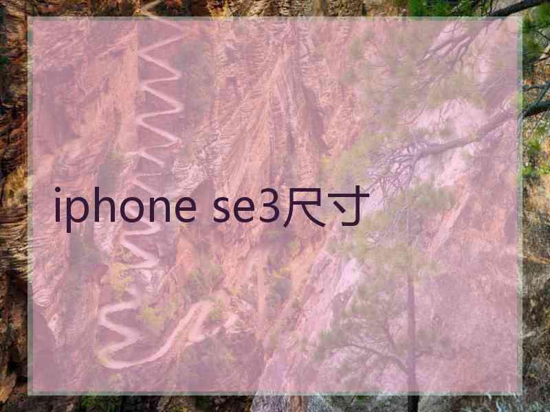 iphone se3尺寸