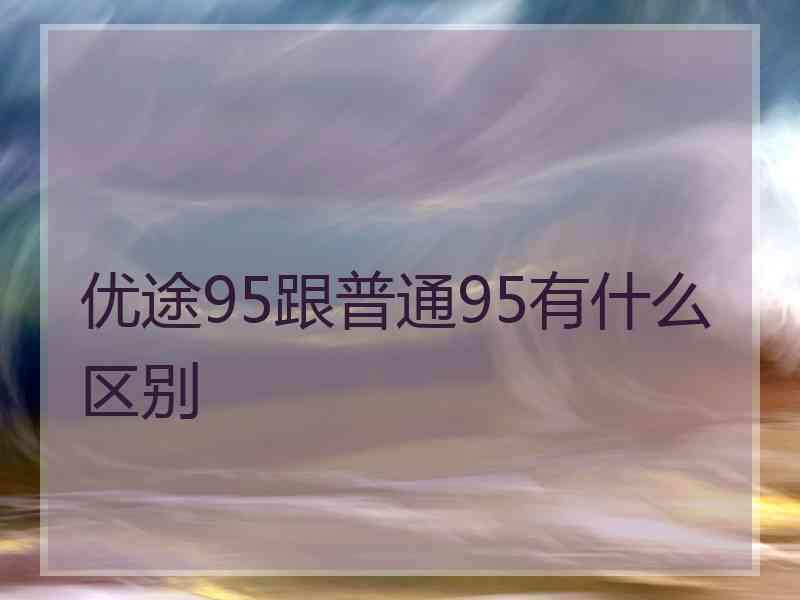 优途95跟普通95有什么区别