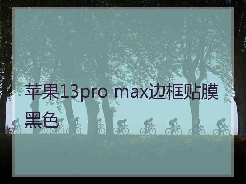 苹果13pro max边框贴膜黑色