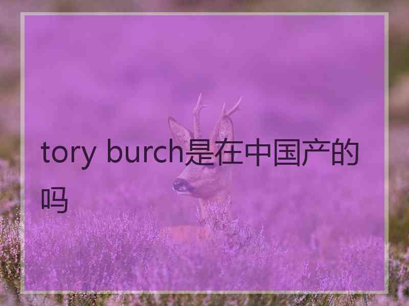 tory burch是在中国产的吗