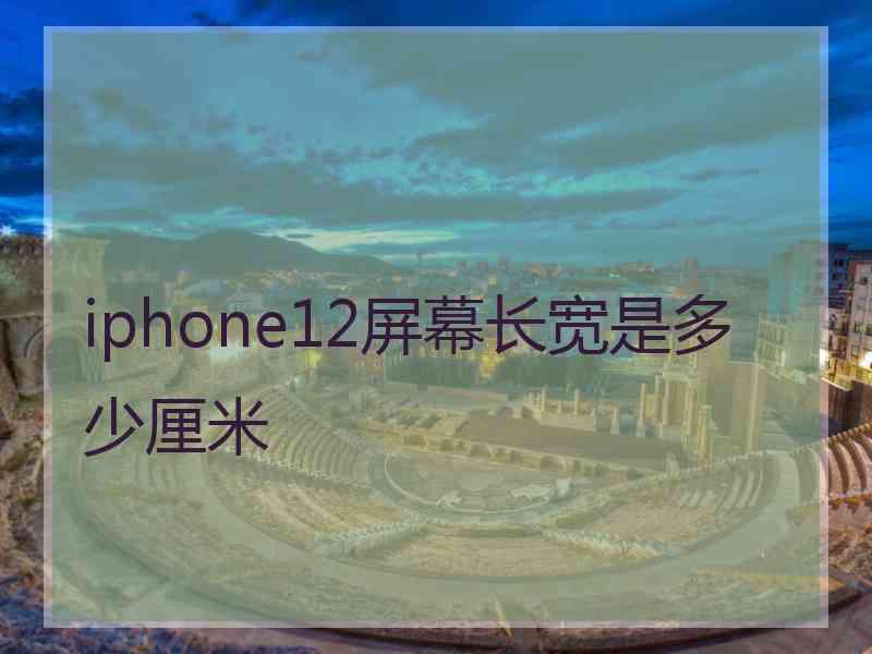 iphone12屏幕长宽是多少厘米