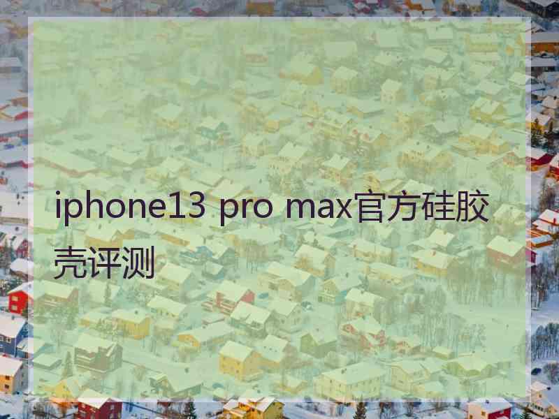 iphone13 pro max官方硅胶壳评测