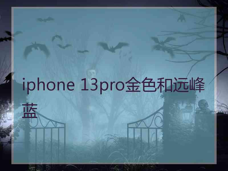 iphone 13pro金色和远峰蓝