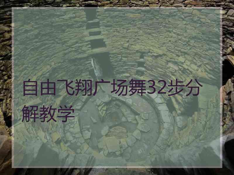 自由飞翔广场舞32步分解教学