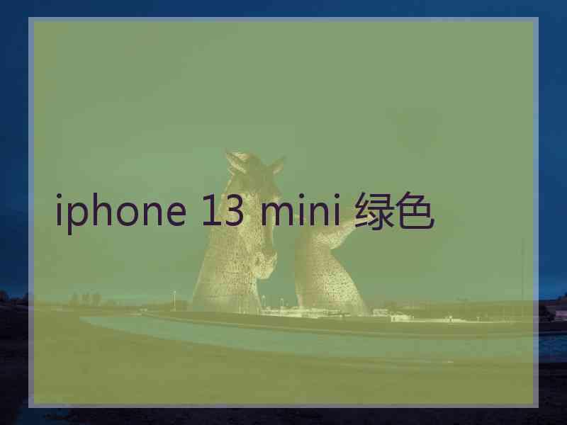 iphone 13 mini 绿色