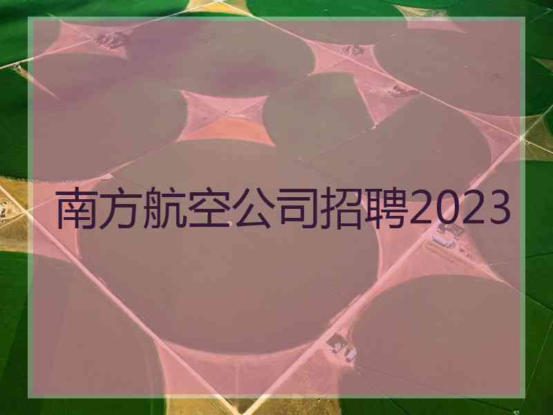 南方航空公司招聘2023