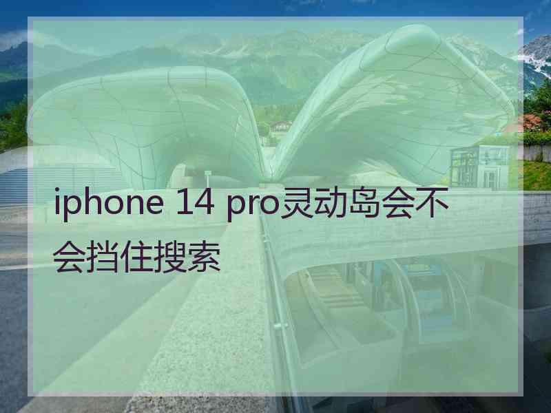 iphone 14 pro灵动岛会不会挡住搜索