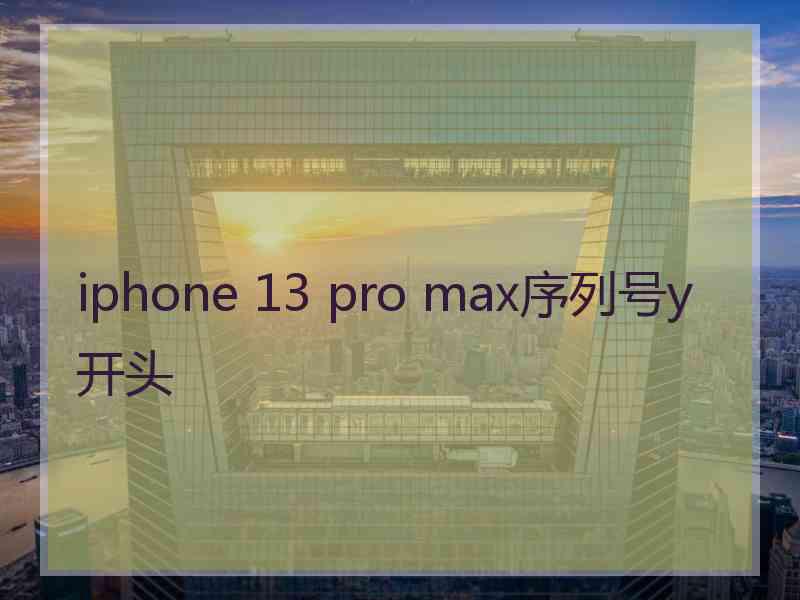 iphone 13 pro max序列号y开头