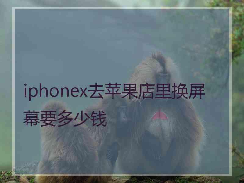 iphonex去苹果店里换屏幕要多少钱