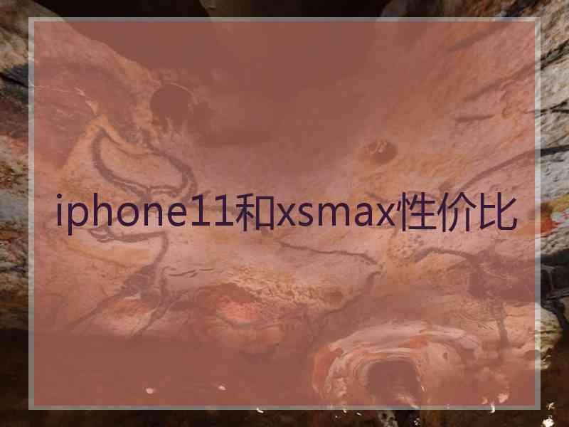 iphone11和xsmax性价比