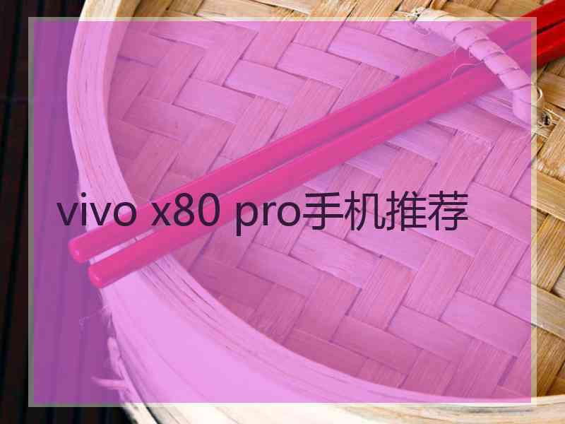 vivo x80 pro手机推荐