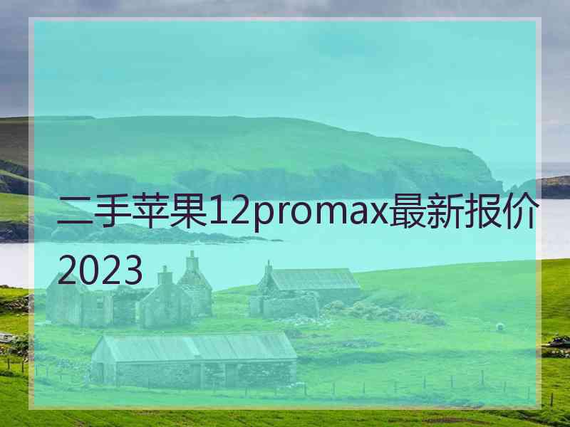 二手苹果12promax最新报价2023