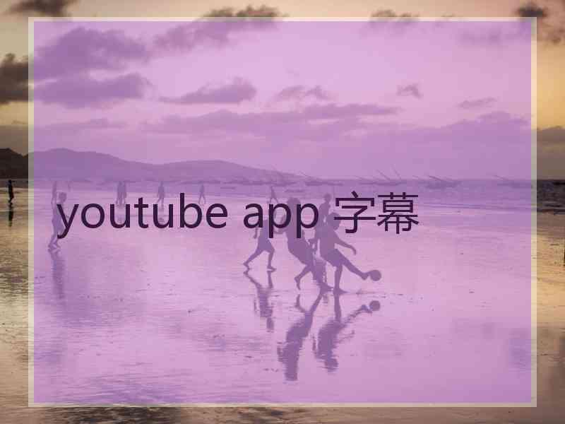 youtube app 字幕