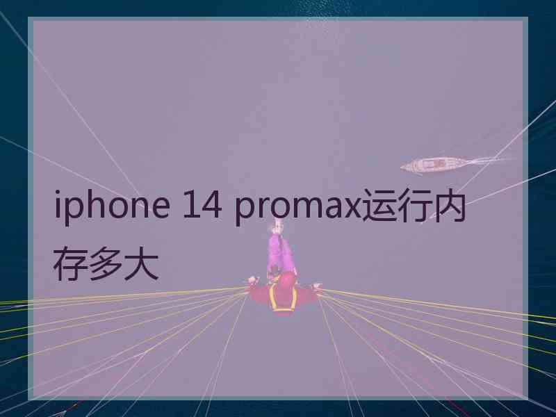 iphone 14 promax运行内存多大