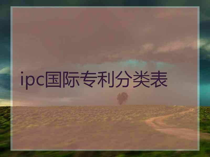 ipc国际专利分类表