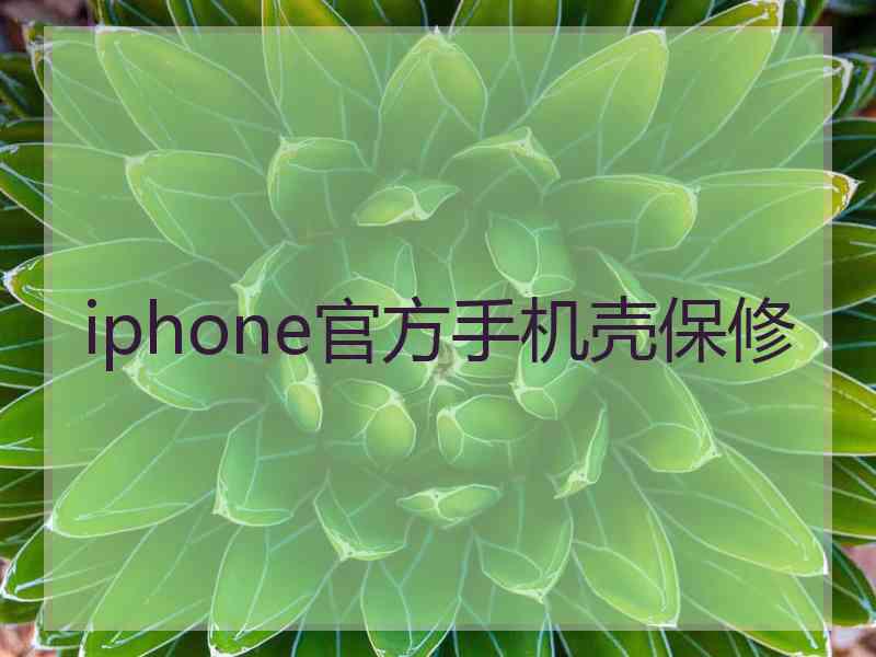 iphone官方手机壳保修