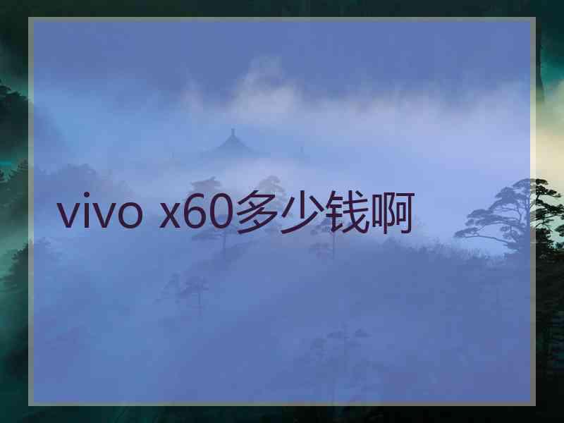 vivo x60多少钱啊