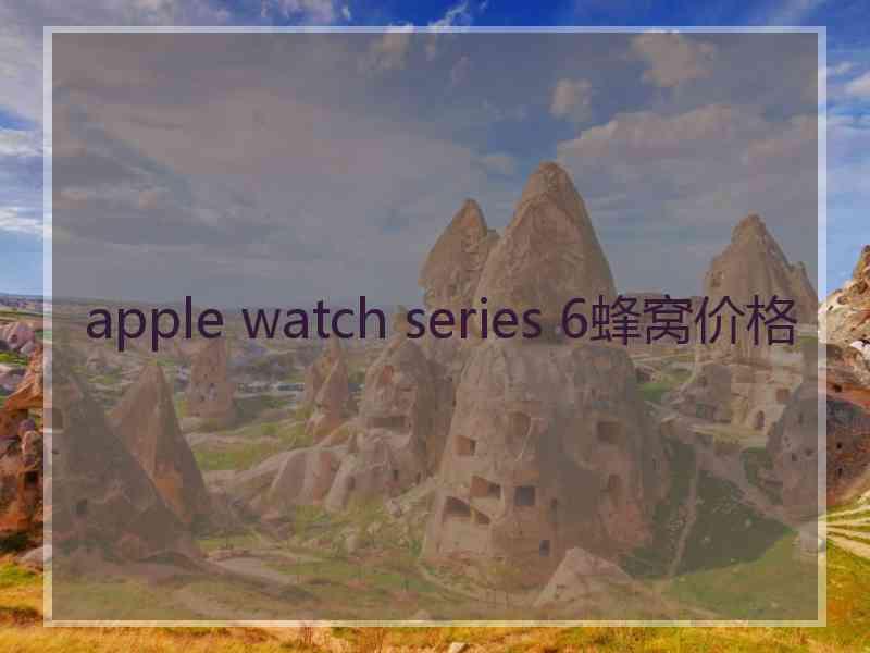 apple watch series 6蜂窝价格