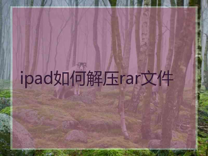 ipad如何解压rar文件