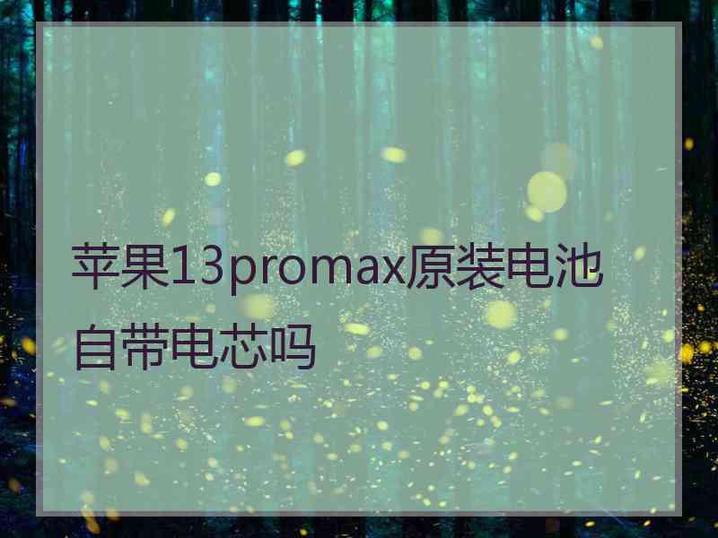 苹果13promax原装电池自带电芯吗