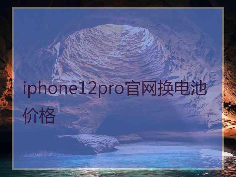 iphone12pro官网换电池价格