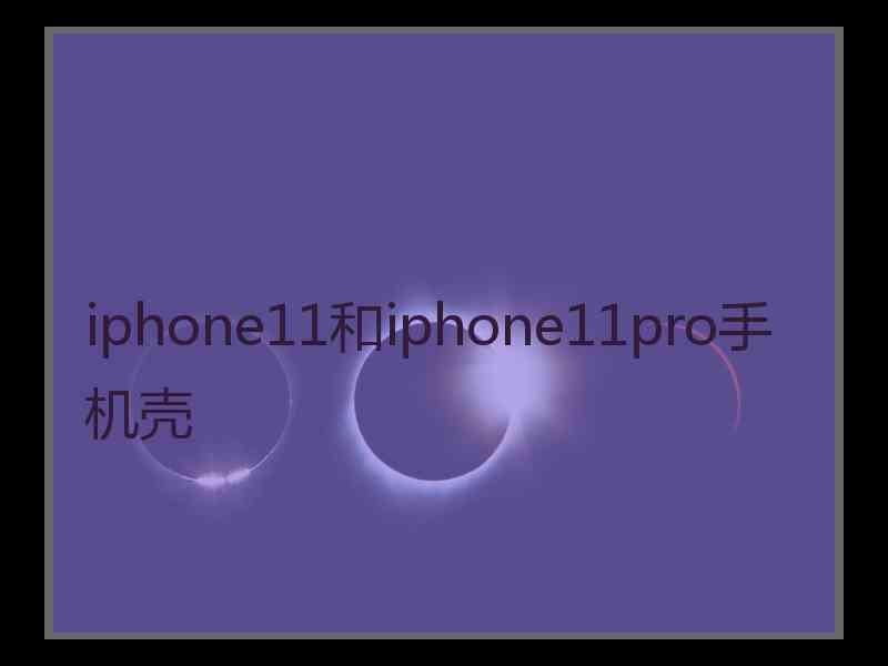 iphone11和iphone11pro手机壳