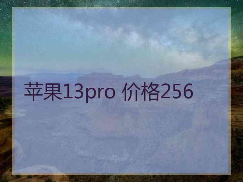 苹果13pro 价格256