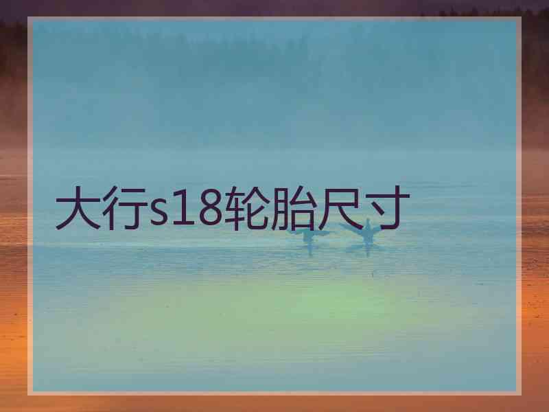 大行s18轮胎尺寸