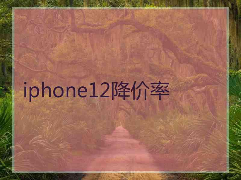 iphone12降价率