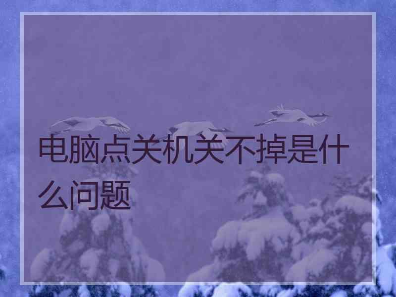 电脑点关机关不掉是什么问题