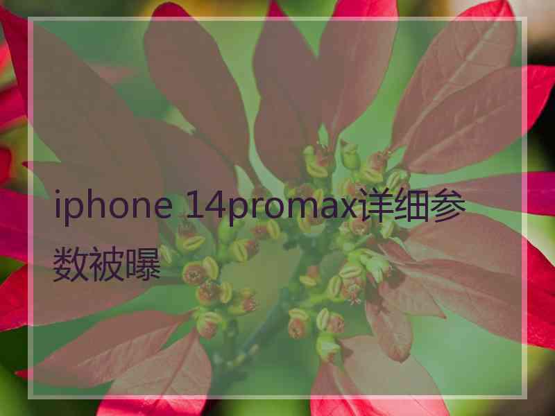 iphone 14promax详细参数被曝