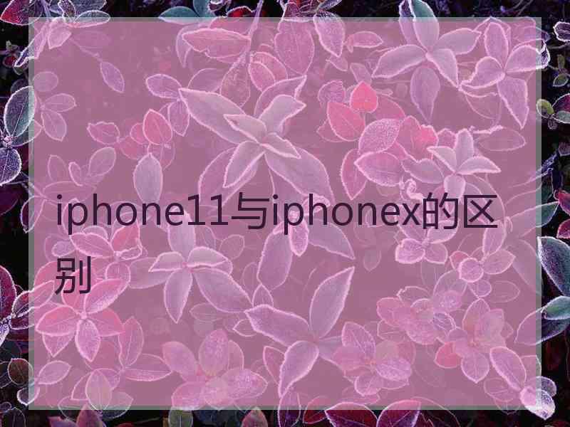 iphone11与iphonex的区别