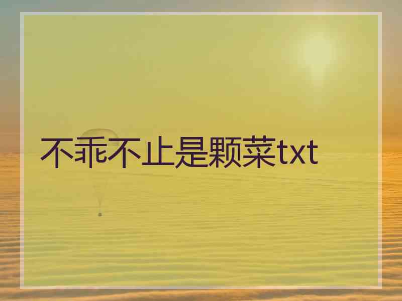 不乖不止是颗菜txt