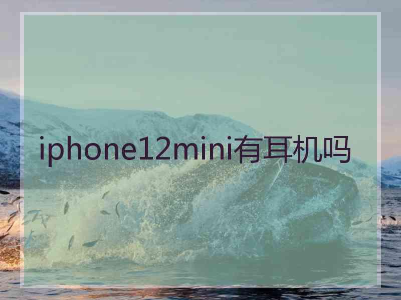 iphone12mini有耳机吗