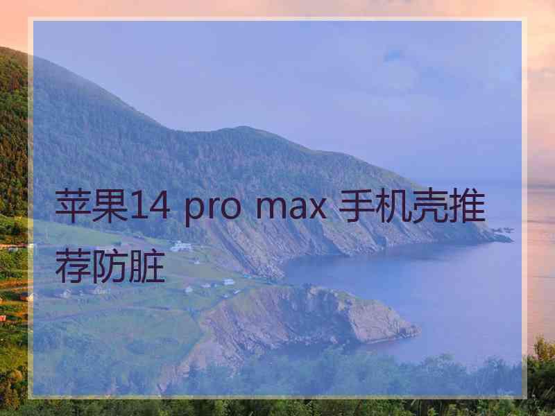 苹果14 pro max 手机壳推荐防脏