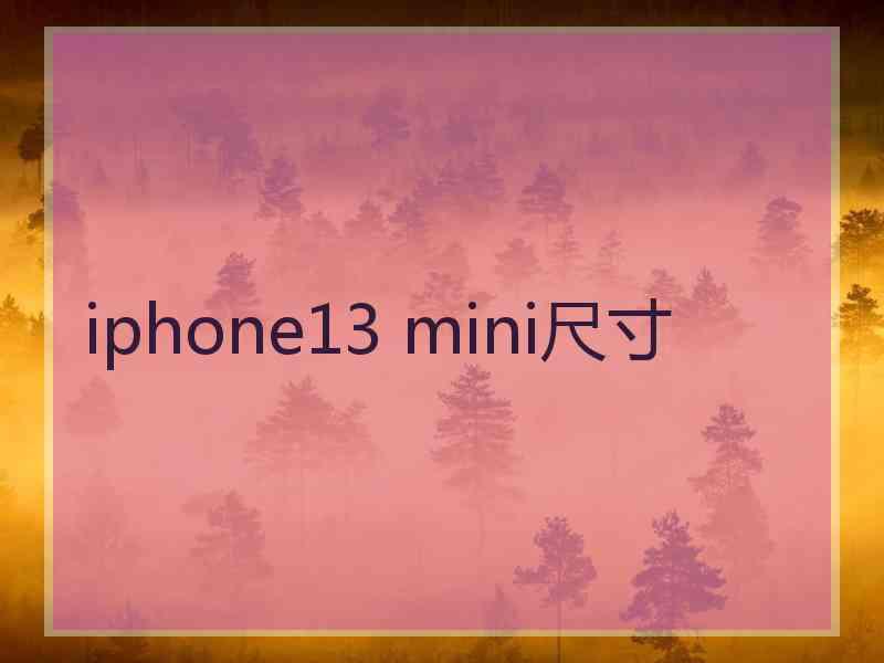 iphone13 mini尺寸