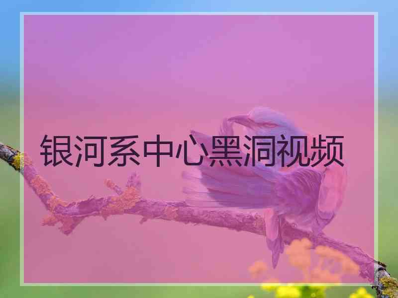 银河系中心黑洞视频