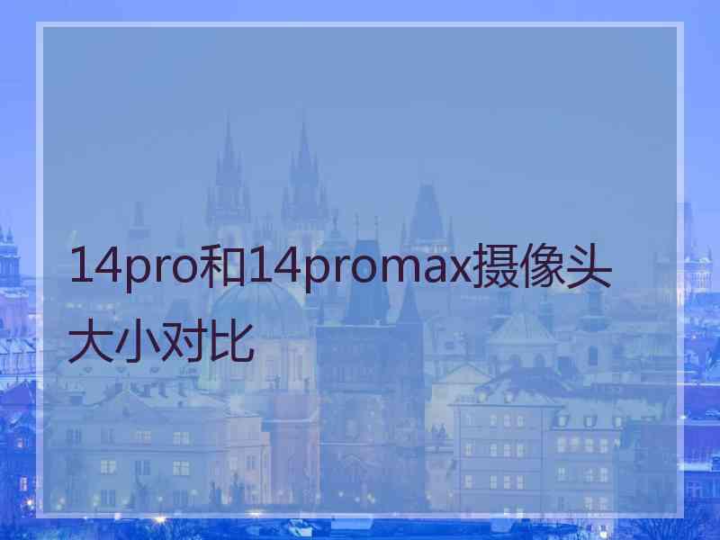 14pro和14promax摄像头大小对比