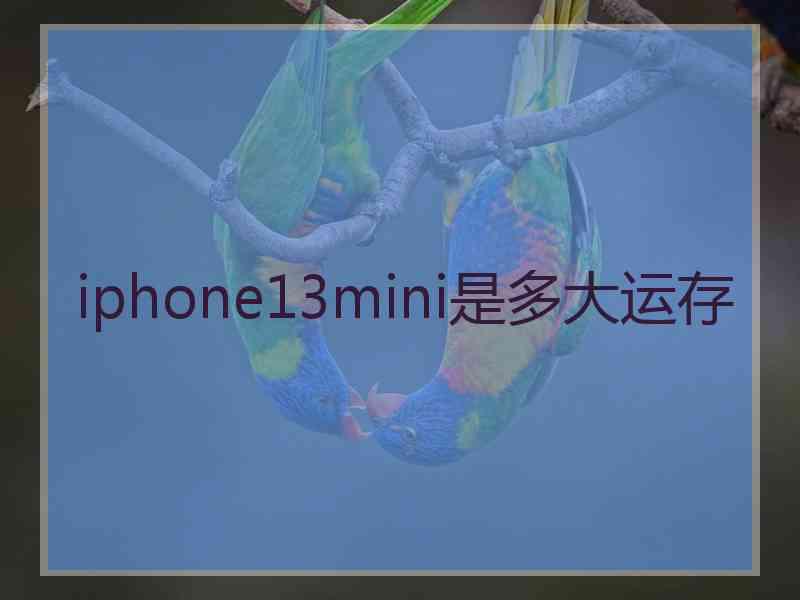 iphone13mini是多大运存