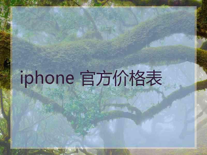 iphone 官方价格表