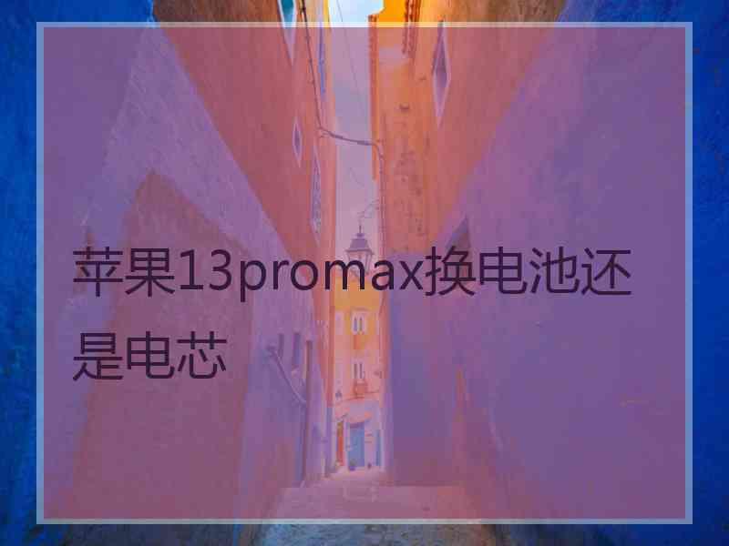 苹果13promax换电池还是电芯